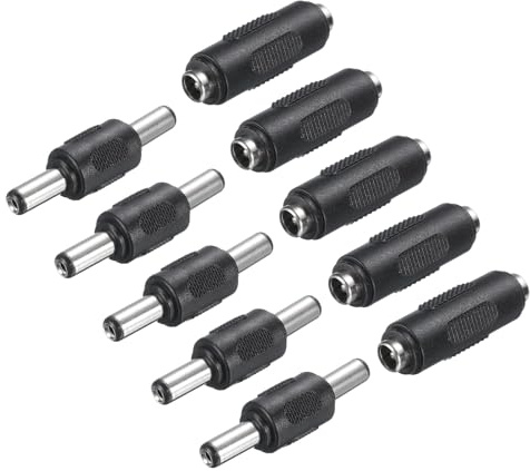QUARKZMAN Adattatore Connettore di Alimentazione DC, 5,5 x 2,1 Mm 5Pz 12 V Femmina a Femmina 5Pz 12/24 V Maschio a Maschio Presa Jack di Alimentazione per Strisce Led Cctv