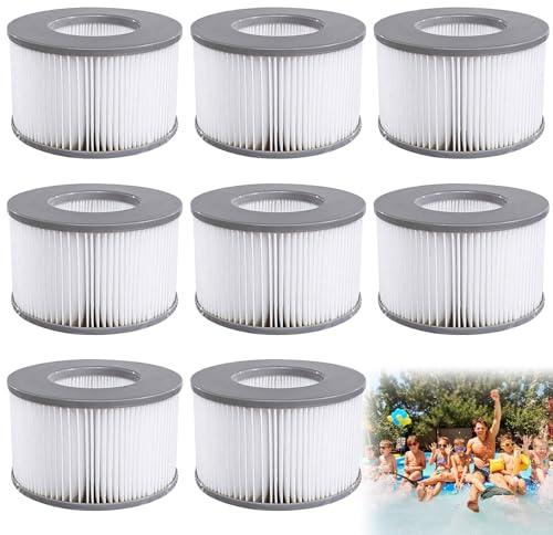 Ersättningsfilter för MSPA, 8 stycken bubbelpoolstillbehör för MSPA bubbelpool ersättningsfilter filterpatron vattenfilter, filter för bubbelpool, kompatibelt med Mspa filter, för MSPA FD2089