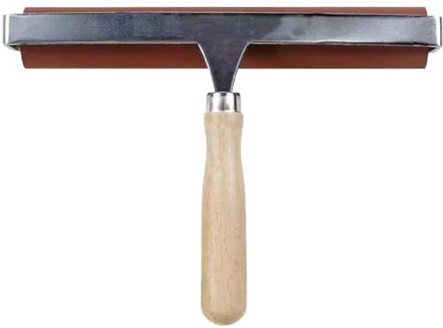 Lipfer 20 cm Rollwerkzeug, Gummiwalze, Brayer Holzgriff Für Basteltinten, Linolöl, Walzen, Tintendruck, Malerei