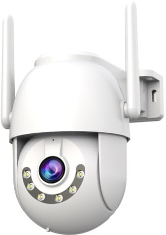 JOOAN 2K Security Camera Outdoor 360° Home Security 2.4G WiFi Wired CCTV Camera Color Night Vision IP66 Weatherproof 2 Way Audio,Sound-Lights Alarm,Motion Detection,Auto tracking,Cloud&SD Card Storage