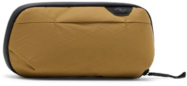 Peak Design Small Wash Pouch, Coyote, Ocean Edition, Travel Toiletry Bag, Upright or Hanging Dopp Kit with Pockets, Magnetic Toothbrush Pocket, Wide UltraZip Opening, Toiletry Bag for Men and Women