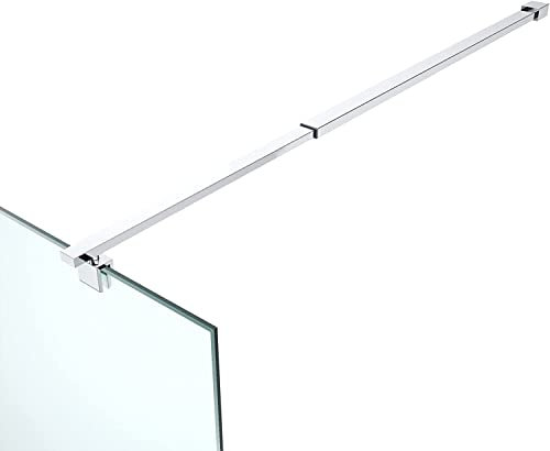 Barre télescopique en acier inoxydable pour cabine de douche à l'italienne 6 x 10 mm Épaisseur 700 x 1200 mm Longueur