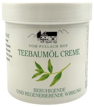 DEMERGY® Naturlig Tea Tree Oil Cream 250 ml - Ansikts- och kroppsfuktighetskräm för aknetrend hud, antiseptisk, lugnande, dermatologiskt testad, lindrar irritation och rodnad