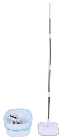 Squit Spin Mop y Cubo, Trapeador y Cubo con una Auto Separación Sucia y Limpia el de Agua, Limpiadores de Piso de Trapeador de 360 ​​Grados para el Treva para Las Limpiezas de