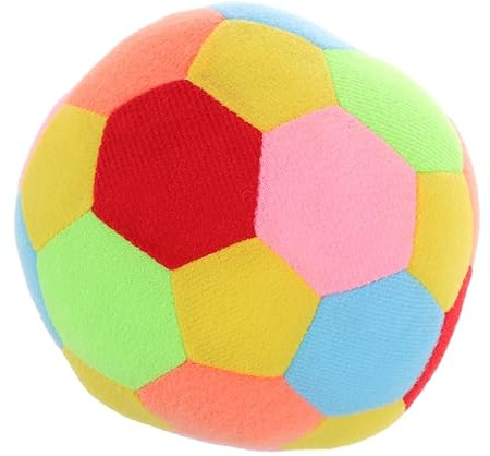 Milisten Plüsch Sinnesball für Babys und Kleinkinder, Weicher Greifball | Baumwolle mit Kunststoff, Fördert Taktile Wahrnehmung und Leichtes Greifen, für Eltern und Infant