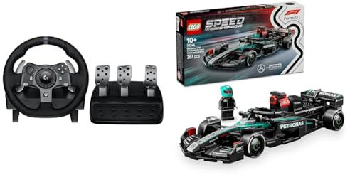 Logitech G G920 Driving Force Volant de course et pédales pour Xbox Series X-S, Xbox One & PC + LEGO Speed Champions F1 Mercedes-AMG W15 - Jeu de Construction avec véhicule de Course & Minifigurine