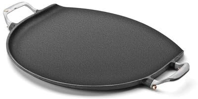 For Outset Pizza Iron Cast Iron 14 Versatile Cook Flat Edge Design Heat Retention