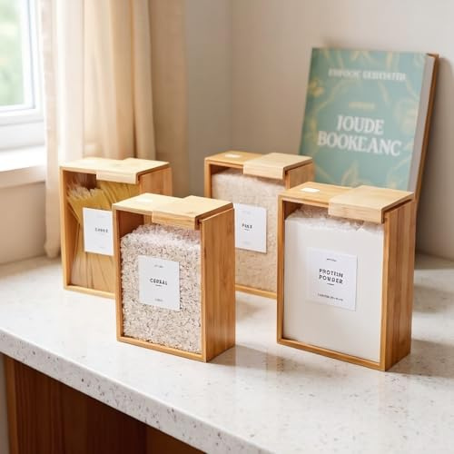 Distributeur de nourriture, capacité de 3 l, organisateur de cuisine et expert de stockage, conteneur alimentaire Airtight avec caractéristiques de conservation des aliments, distributeur de céréales