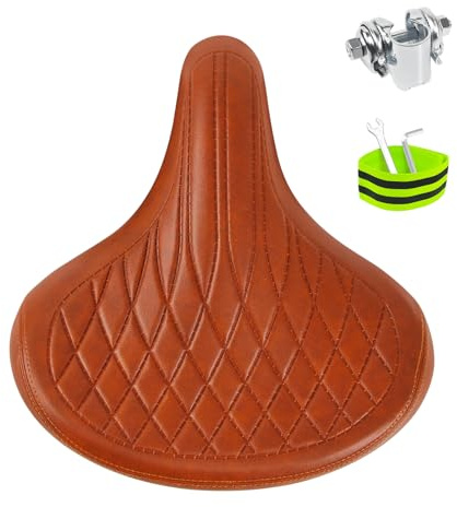AEYINO Comfortable Bike Seat,Wide Bicycle Saddle for Women Men with Waterproof Soft Gel Replacement Cushion for MTB,Peloton,Mountain,City,Road,Exercise Bikes