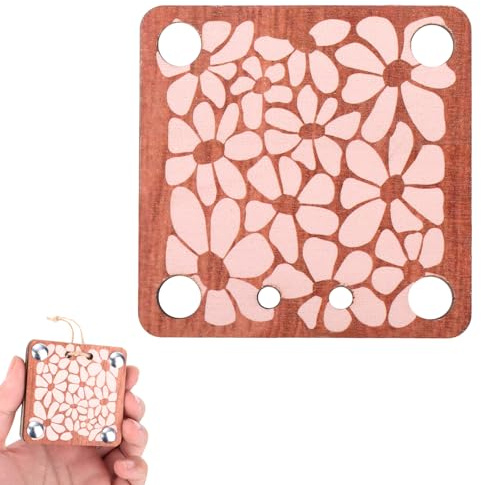 BOXOB Mini Flower Press, Wood Micro Flower Pressing Kit Small Tiny Plant Preservation Kit DIY Lovers Gift for Arts Crafts Tool, 2.56x2.56 Inch