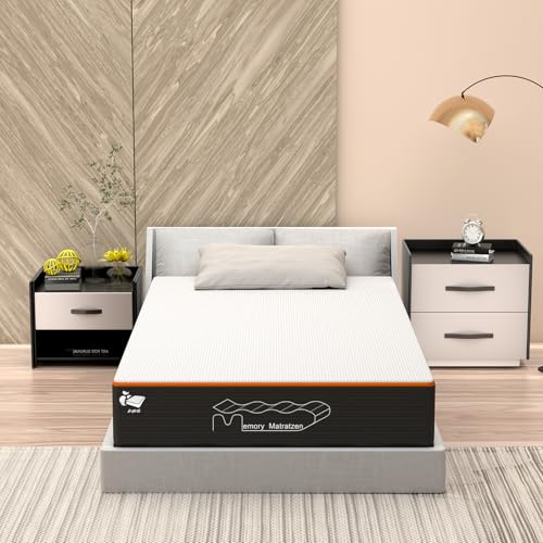 Memory Matratzen Materasso 120 x 200 cm, altezza 26 cm, materasso in schiuma fredda in gel, 7 zone, grado di durezza H2/H3, Premium Memory Foam per letto doppio, camera da letto familiare (120 x 200 x