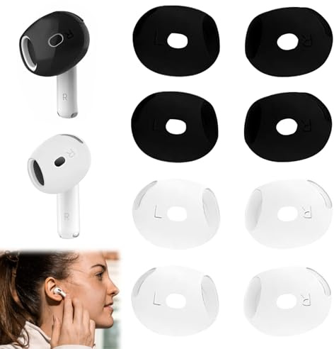 Lot de 4 Embout pour AirPods Protection-pour AirPods 4 Écouteurs-étui de Protection en Silicone Doux D'embouts de Rechange Antidérapants/Rayures-pour écouteurs AirPod 4ème Génération