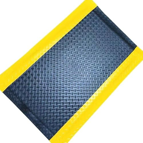 PpeiliL Tapis anti-fatigue for postes de travail industriels - Tapis de sol ergonomique antidérapant for soulager le stress dans les usines et les ateliers(2cmx150x150cm)