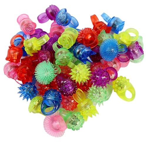 Anneaux lumineux, 24 pièces, anneaux lumineux, mignon et amusant, anneau flash qui brille dans le, accrocheur, nouveauté pour les carnavals, les fêtes d'anniversaire, les mariages, mélange de co