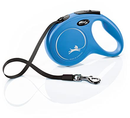 flexi New Classic M-bälte 5 m blå för hundar upp till 25 kg