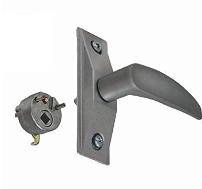 Pacific Doorware Adams Rite Style Deadlatch Lever Handle for Storefront Door Lock (Polished Aluminum Silver) (Left Hand, Aluminum Silver)
