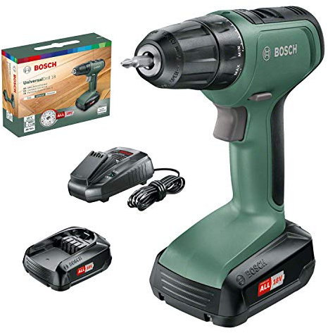 Bosch Akkuschrauber Universaldrill 18 (2 Akku, 18 Volt System, im Karton)