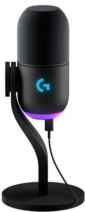 Logitech G Yeti GX dynamisches RGB-Gaming-Mikrofon mit LIGHTSYNC, USB-Mikrofon zum Streaming, Superniere, USB-Plug-and-Play für PC/Mac – Schwarz