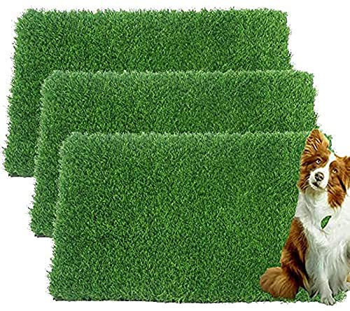 Artificial Dog Grass Mat Puppy Pee Pad Turf Rug Pet Indoor Replacement Potty Training Patio Lawn Decoration 3 PCS