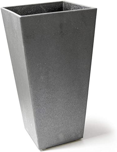 Recyled Rubber Planter Flower Pot Made With Recycled Rubber Weather Resistant Planter Indoor And Outdoor Planter 3 33cm/50cm/70cm Steel Grey HTUK® (50cm Steel Grey Planter)