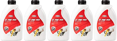 Set De 5 Lubricante Sintético para Moto A 2 Tiempos Pre-mix 1L Aceite Motor