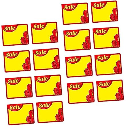 Amosfun 50stücke Teiliges Preisetiketten Aus Robustem Papier Leuchtende Werbeschilder Für Einzelhandel Und Obst Beschreibbare Preisschilder Als Aufmerksamkeitsfänger in Geschäften Und Märk