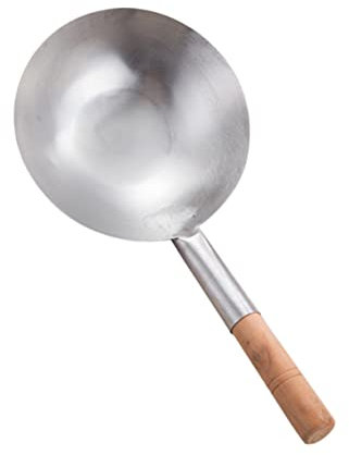 Garneck Löffel mit Holzgriff Wasserschöpflöffel Löffel Schöpfkelle Küchengerät aus Holz Servierlöffel Servierschaufel Wasserschöpfer aus Edelstahl Rostfreier Stahl Metall