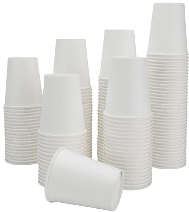 Caramont - Gobelets en Carton 7 Oz-Pack de 1000, Jetables,Résistants à la Chaleur, Carton de Qualité, Idéal pour Café,Thé,Boissons Chaudes et Froides lors d'Événements comme Anniversaires,Réceptions