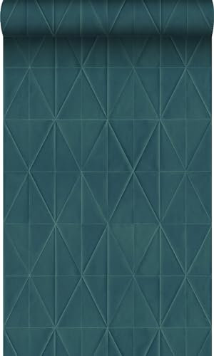 Origin Tapete Origami-Muster Dunkelblau 53 cm x 10.05 m
