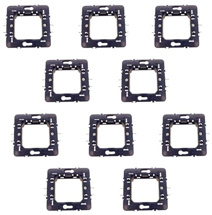 10 Pezzo Supporto Telaio Compatibile con Bticino Living International e Living Light, 2 Moduli Per Scatola 502, Serie MBL, Colore Blu