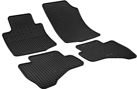 Gummi Fußmatten passend für Citroen C1/Peugeot 107 ab 2005-3/2014/Toyota Aygo ab 2005-6/2014 AZUGA AZ10090508 Gummimatten Automatten