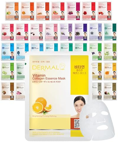 DERMAL 39 Combo Pack Made in Korea Facial Mask – 20+ Years of K-Beauty Experience, Premium Quality Korean Sheet Masks for Daily Skincare Routine