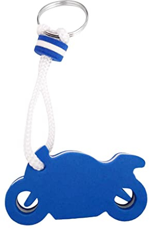 SM SunniMix EVA Flottant Moto Forme Porte-clés Marine Yacht Flotteur Porte-clés Porte-clés, Bleu, 6 x 2.7 cm