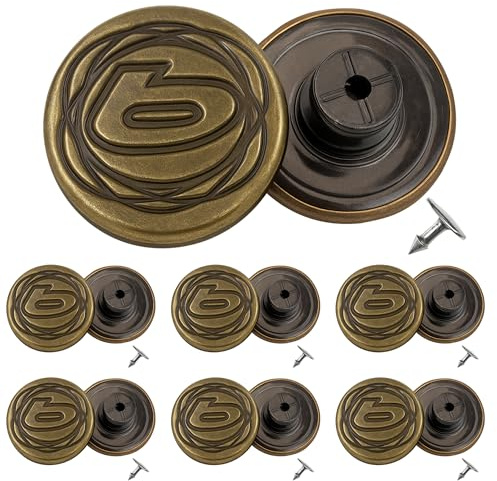Trimming Shop Jeans Buttons 17mm Bronze 10 Pcs Hammer Aluminium Pressed | Crafted From Sturdy Brass For Long Lasting Everyday Wear Features A Reliable Tack Fastener Fitting For Extra Durability