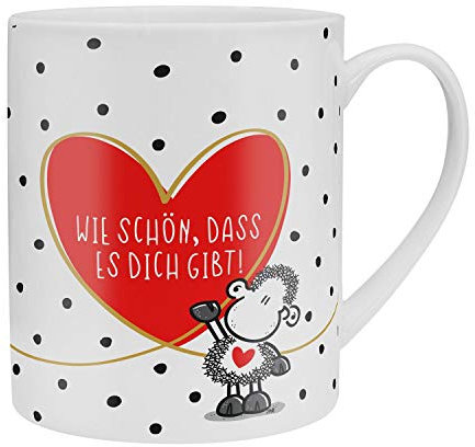 Tasse XL « Wie schön dass es Dich gibt », rouge