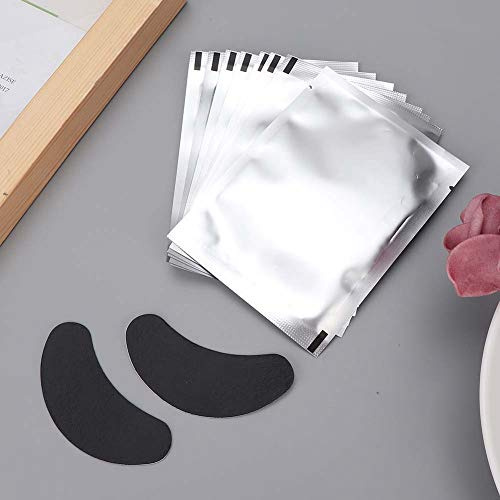 Unter Augenpads, 50 Paar Augengelpads, Wimpernverlängerungspads für Wimpernverlängerungen Eye Mask Beauty Tool, Schwarz