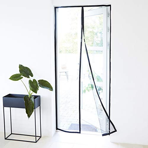 vendify® Hochwertiges Magnet Fliegengitter Tür 100x210 cm Selbstklebend, Insektenschutz Balkontür Mückennetz Vorhang für Türen mit Klettband ohne Bohren