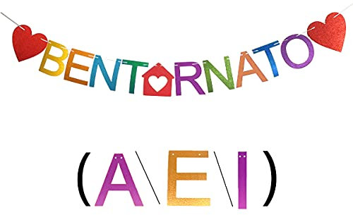 Striscione Bentornato a Casa Festone Bentornato Welcome Home Banner Ghirlanda Bandiera Bentornato Bentornata Bentornati Bentornato Addobbi Decorazione per Feste Famiglia