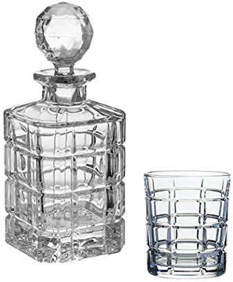 Table Passion - Set de 6 verres à Whisky et carafe en cristal de Bohême Timesquare