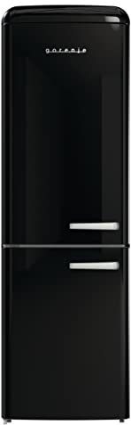 Gorenje Retro Collection ONRK 619 DBK-L Retro – Kühl-Gefrierkombination / 194 cm/Inverter Kompressor/NoFrost Plus/IonAir/CrispZone/Kühlteil 204 l/Gefrierteil 96 l/EEK D/schwarz