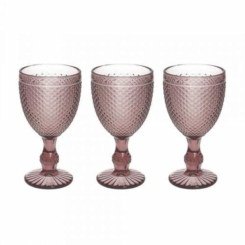 Tognana Diamante Set 3 Gläser cc 280 aus Glas Alpenveilchen