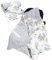 TupTam 2er Set Baby Decken Einschlagdecke 85x85 cm für Autositz Babyschale Babydecke Wiegendecke Minky Baumwolle, Farbe: Safari/Löwe/Braun/Blätter/Grün, Größe: Frühling/Sommer - 85 cm x 85 cm
