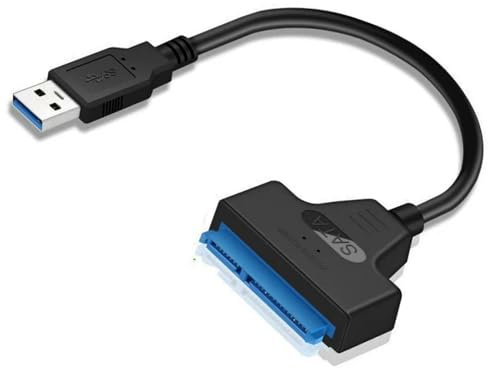Aolirot Adaptador SATA a USB 3.0, USB a sata 2.5‘’ Adaptador, convertidor de Puerto SATA III Externo a Adaptador a USB 3.0 y Cable para Disco Duro SSD/HDD de 2.5'' - Soporte máximo de 5 TB