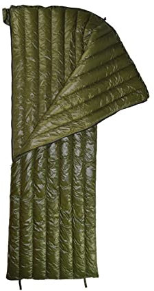 Schlafsack, 90% Gänsedaunen, gespleißter Doppelschlafsack, Ultraleicht, warm halten für Camping, Wandern, Tourismusausrüstung (grün, 600 g)