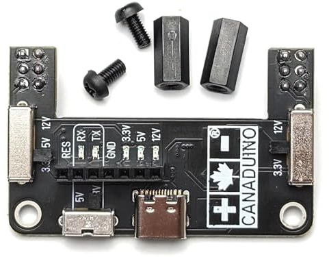 CANADUINO Breadboard Power Supply Module 3.3V, 5V, 12V with USB TTL UART - Made in Canada