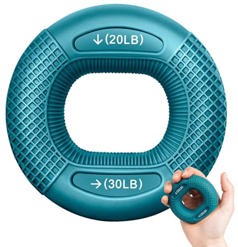 Main Grip Anneaux Ronds, Ring Grip Trainer, Renfort de Préhension de la Main, Anneau de Musculation Doigts, Anneau D'exercice à la Main avec 2 niveaux de résistance, Entraînement des poignées de bras