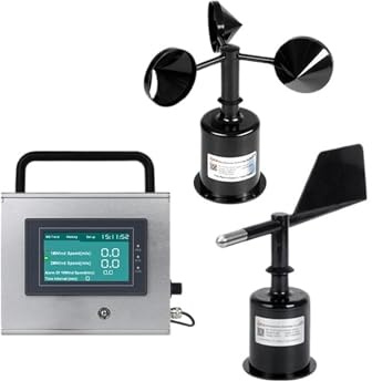 Wind Speed and Direction Sensor RK160-02 A Set Of Plastic Wind Speed And Wind Direction With Data Logger For Greenhouse, Environmental Protection, Weather Station ，breeding And Other
