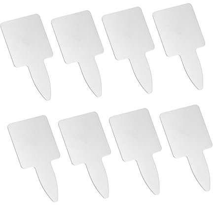 Supvox Edelstahl Pflanzenetiketten 50 Stück Garten Pflanzenschilder Metall Gartenschilder Wiederverwendbar Handbeschriftbar Umweltschutz Pflanzerkennung