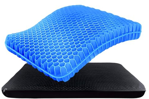 Cojín de Gel, Cojín Antiescaras Ergonómico, Asiento de Gel Ortopédico Transpirable, Lavable y Antideslizante para Reducir la Presión en Caderas y Coxis, Cojines para Coche, Oficina, Silla de Ruedas