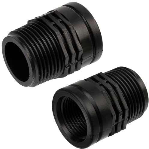 AERZETIX - Juego de 2 Manguitos Reducidos para Atornillar Macho-Hembra 1x3/4 - Presión Máx 10 Bar - en Polietileno - Niple Racor Roscado Circuito de Agua Riego